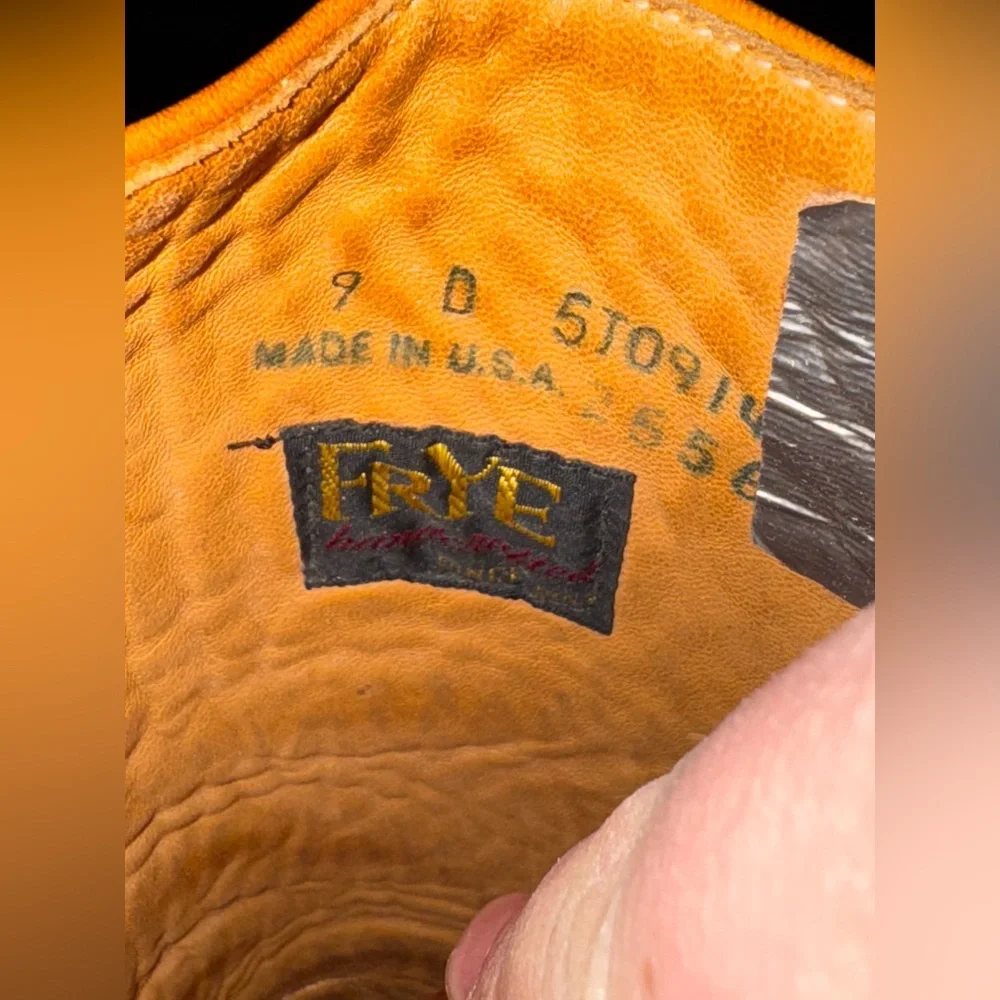 Frye Vintage Campus Leather Boots Women’s 1970 Black Label Handmade Made in USA - Picture 10 of 14